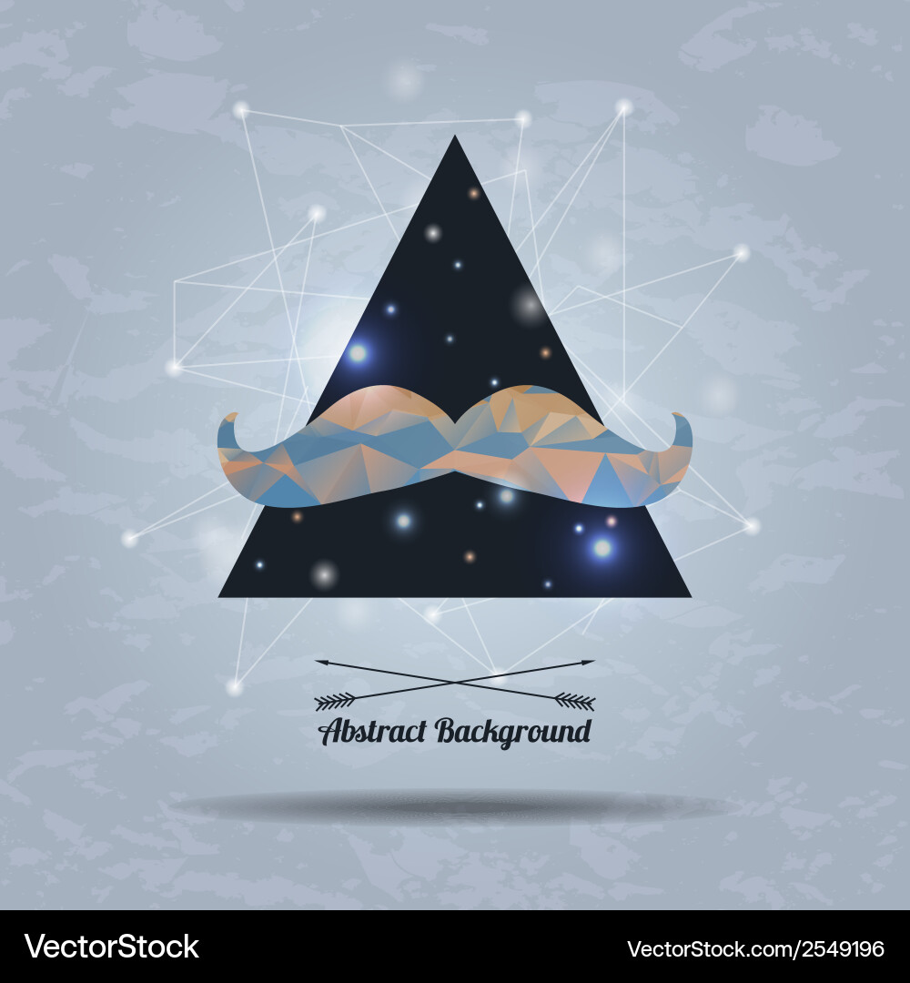 Abstract hipster background with triangle vector image