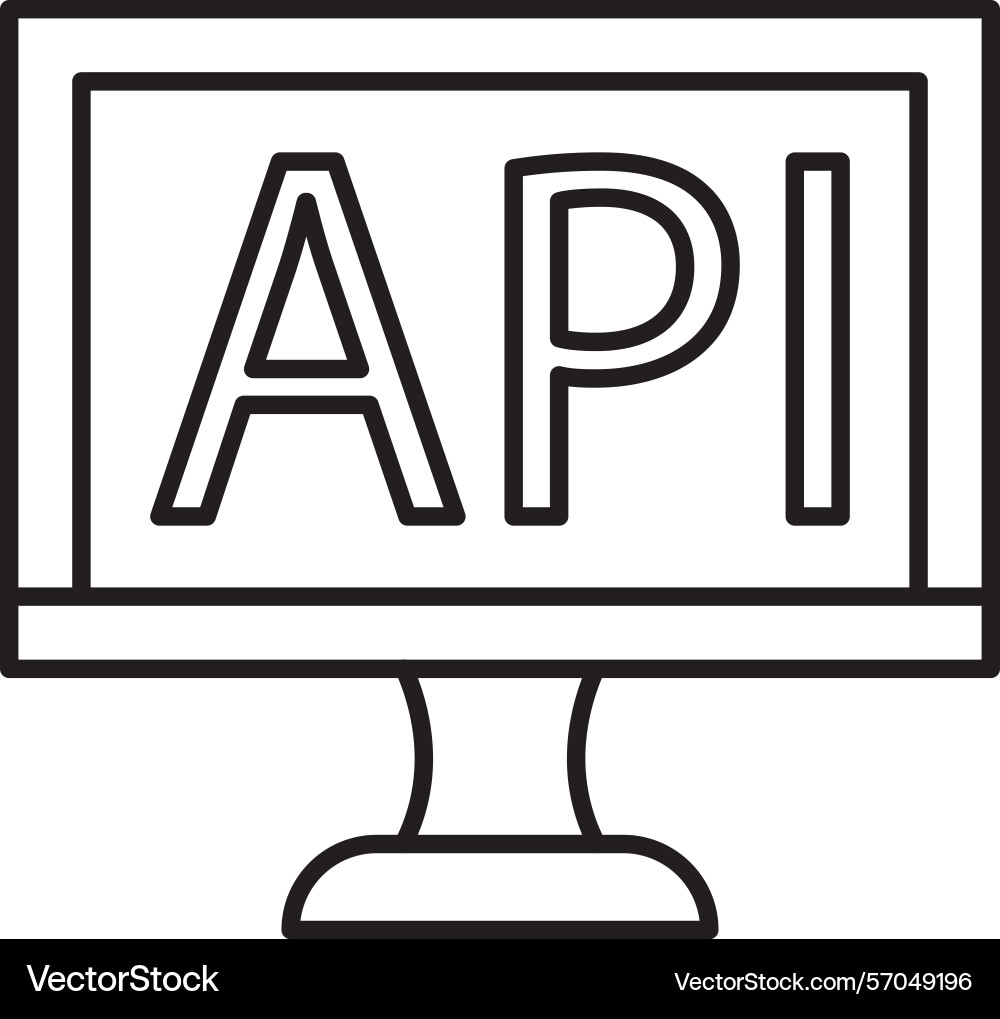 Api line icon design vector image