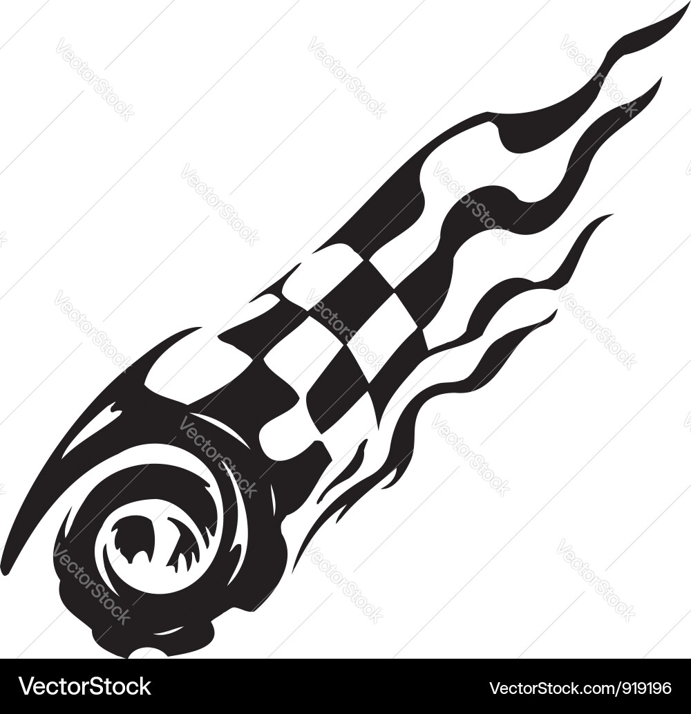 Checkered flag - symbol racing Royalty Free Vector Image