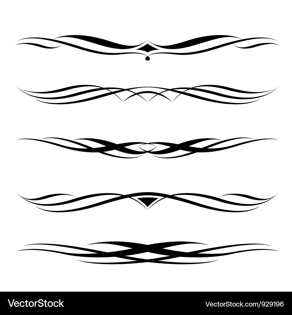 Intricate Ornamental Border Elements Vector Image