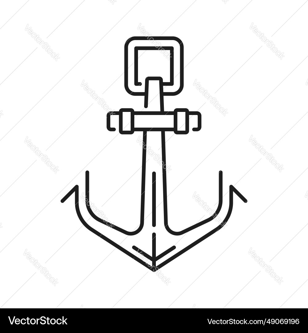Marine Schiff Schiff Schiff Anker dünne Linie Symbol Marine Schiff Schiff Schiff Anker dünne Linie Symbol vektorbild
