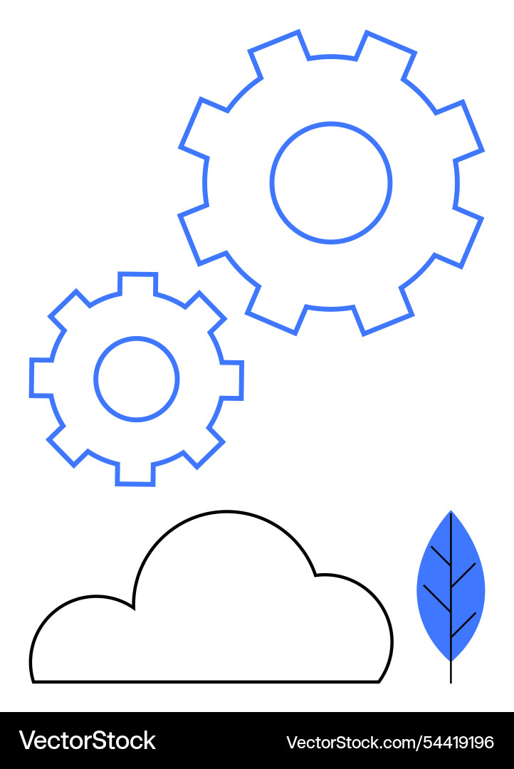 Technical and environmental concepts with gears Technical and environmental concepts with gears vector image
