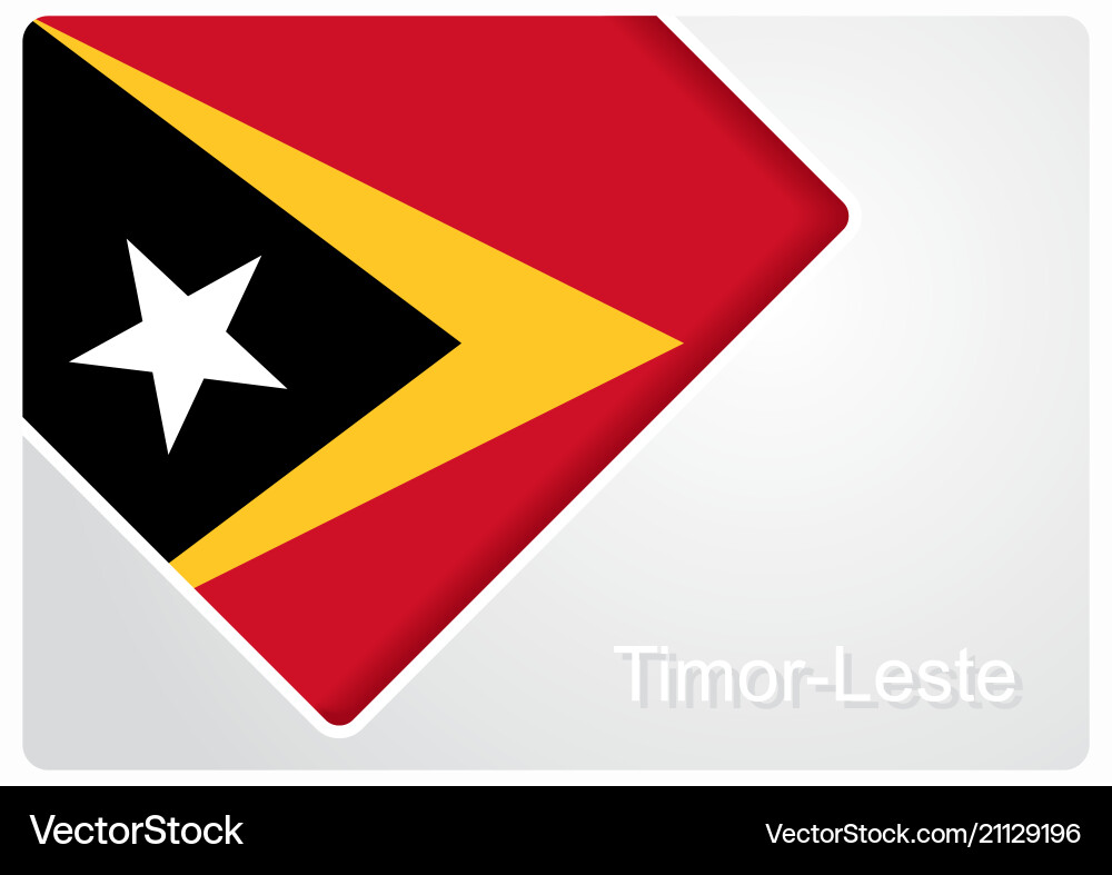 Timor-Leste Flag Background Vector Image