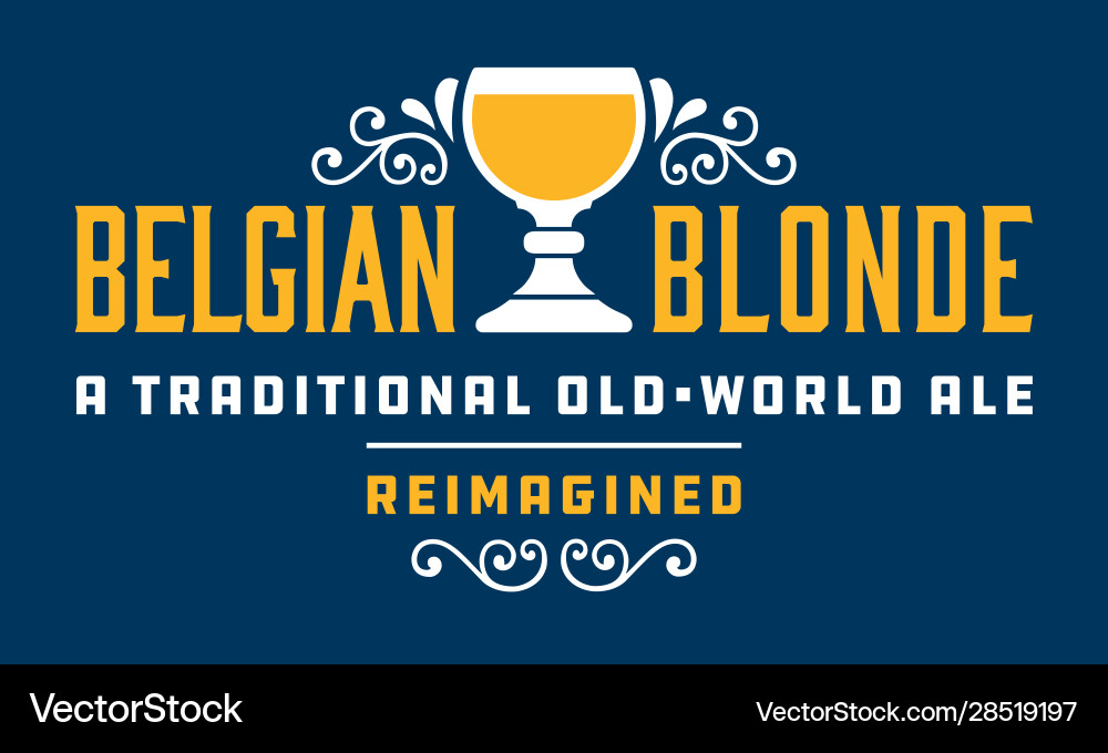 Belgische blonde Kunsthandwerk Bierabzeichen oder Etikett Belgische blonde Kunsthandwerk Bierabzeichen oder Etikett vektorbild