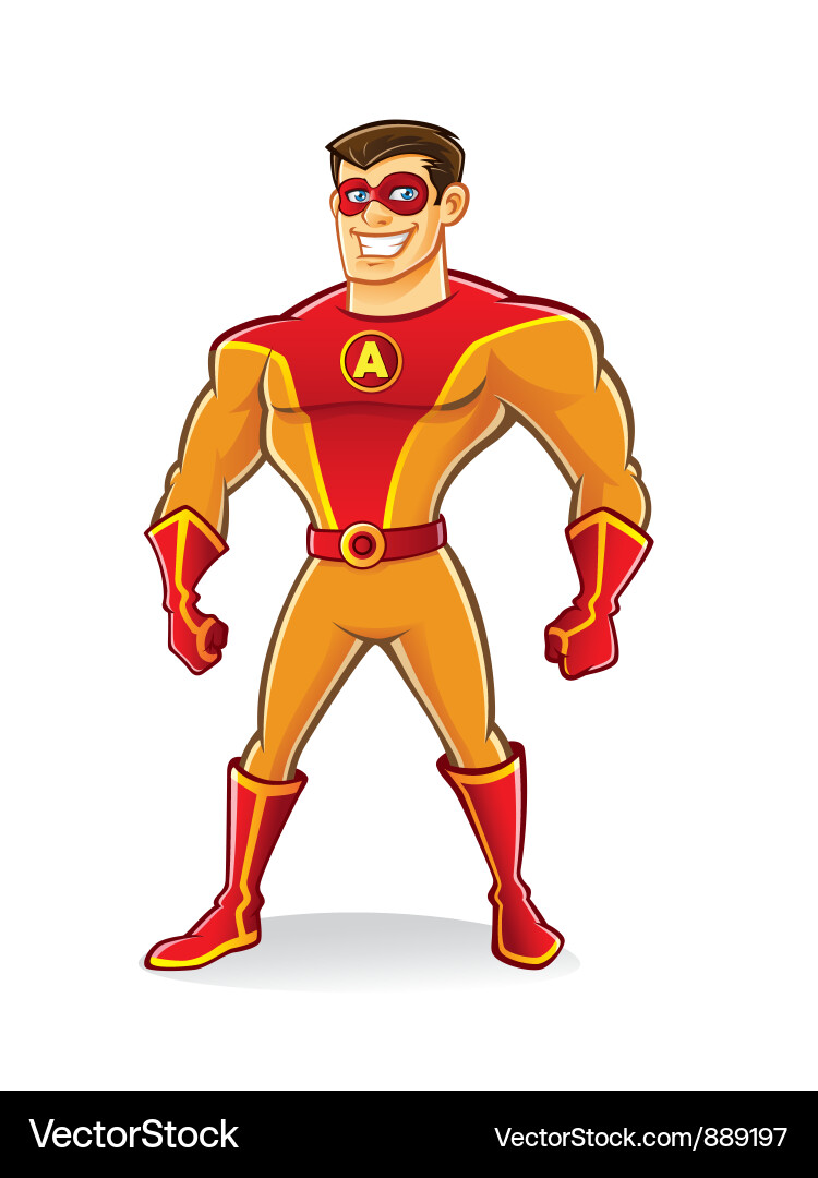 Confident Superhero vector image