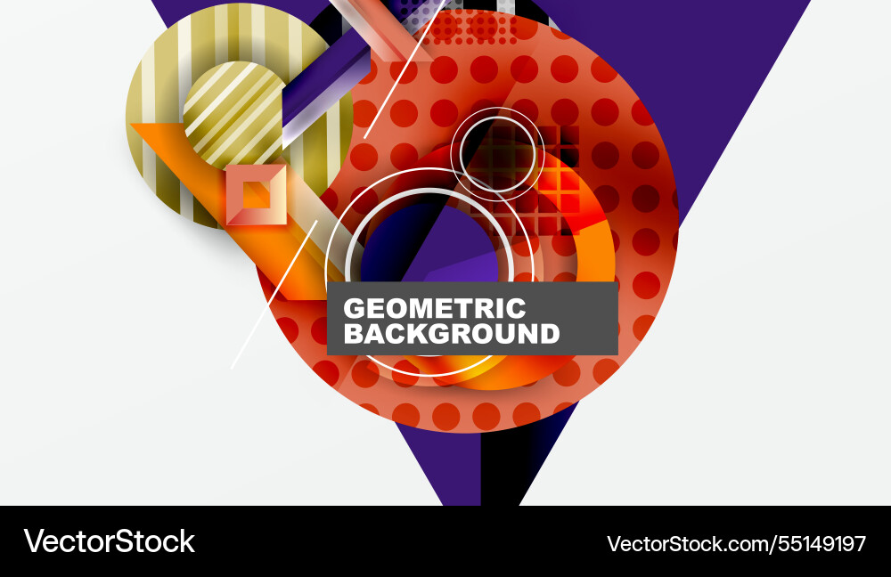 Dynamic complex geometric abstract background Vector Image