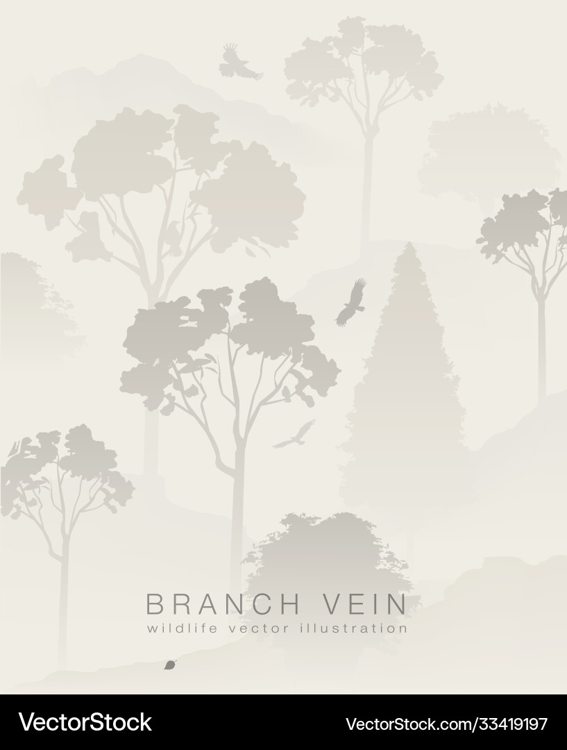 Figure flock flying birds on tree branch Figure flock flying birds on tree branch vector image