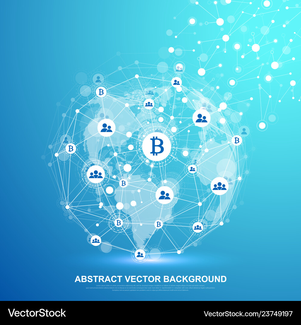 Futuristic abstract background blockchain Futuristic abstract background blockchain vector image