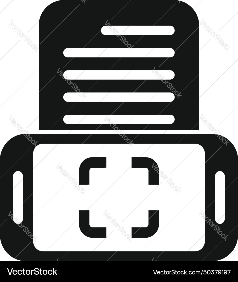 Scan online document icon simple data Scan online document icon simple data vector image