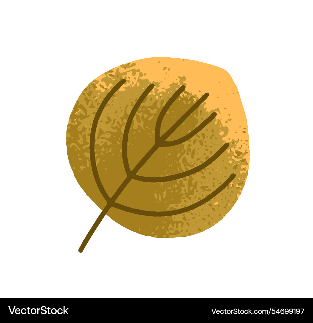 Tree leaf yellowing autumn dried seasonal Tree leaf yellowing autumn dried seasonal vector image