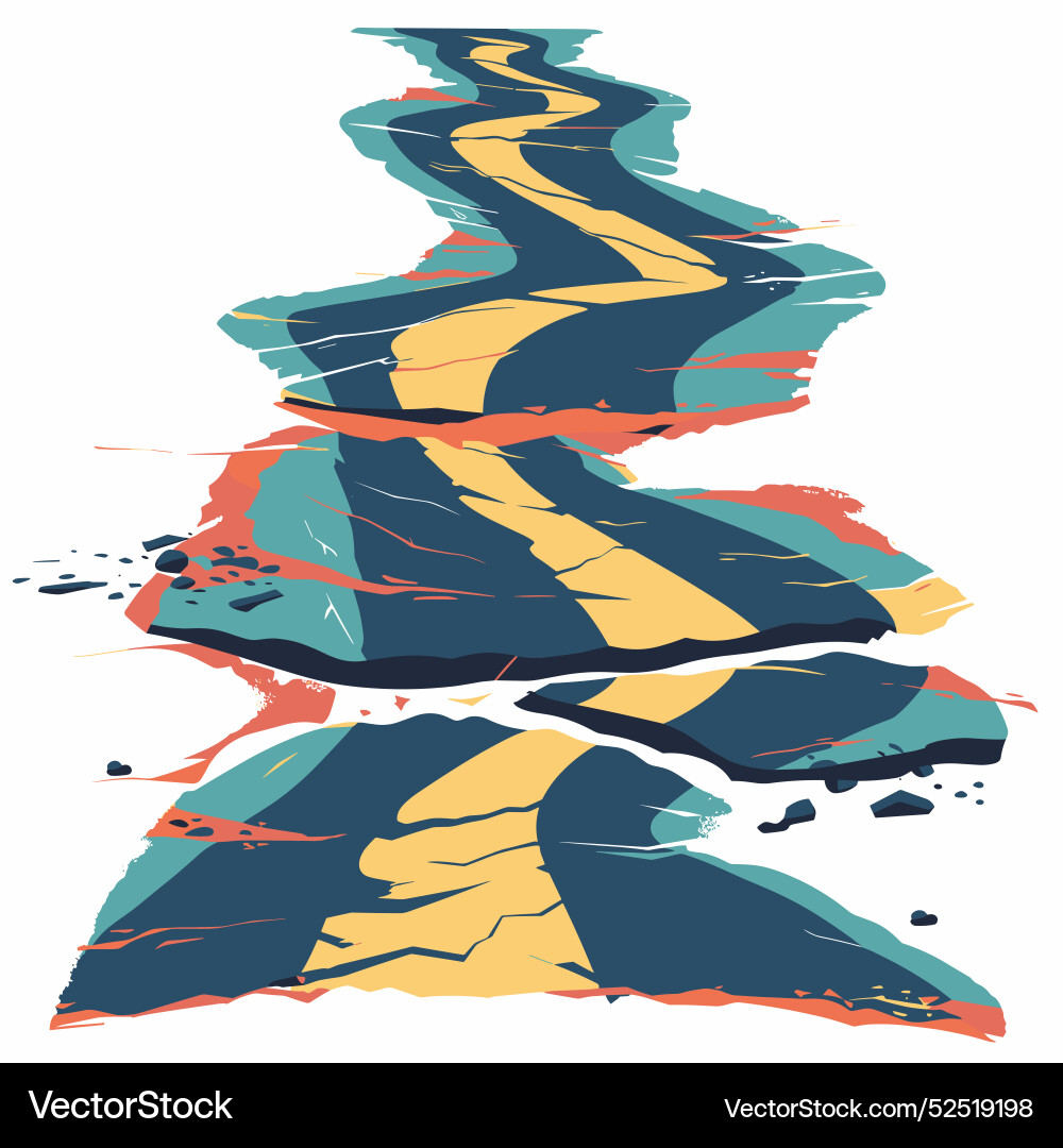 Abstract colorful twisted shapes resembling motion Vector Image