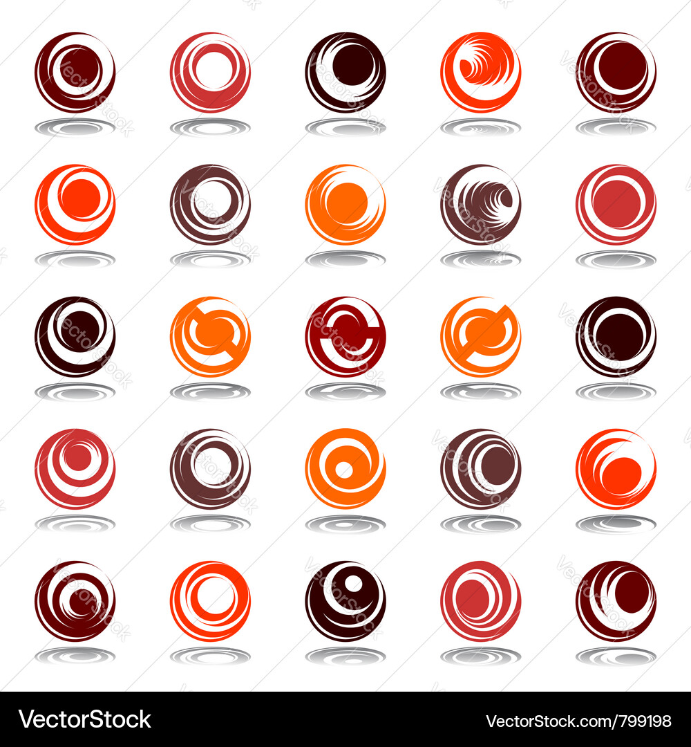 Dynamic Circle Motifs Vector Image