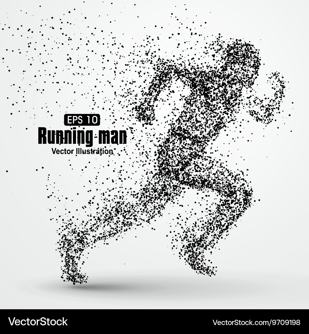 Dynamic Runner Particle Burst vector image