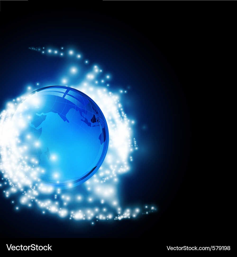 Global Network Globe Background Vector Image