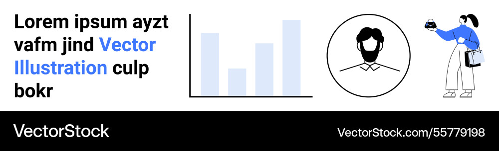Professional data analysis user profile Professional data analysis user profile vector image
