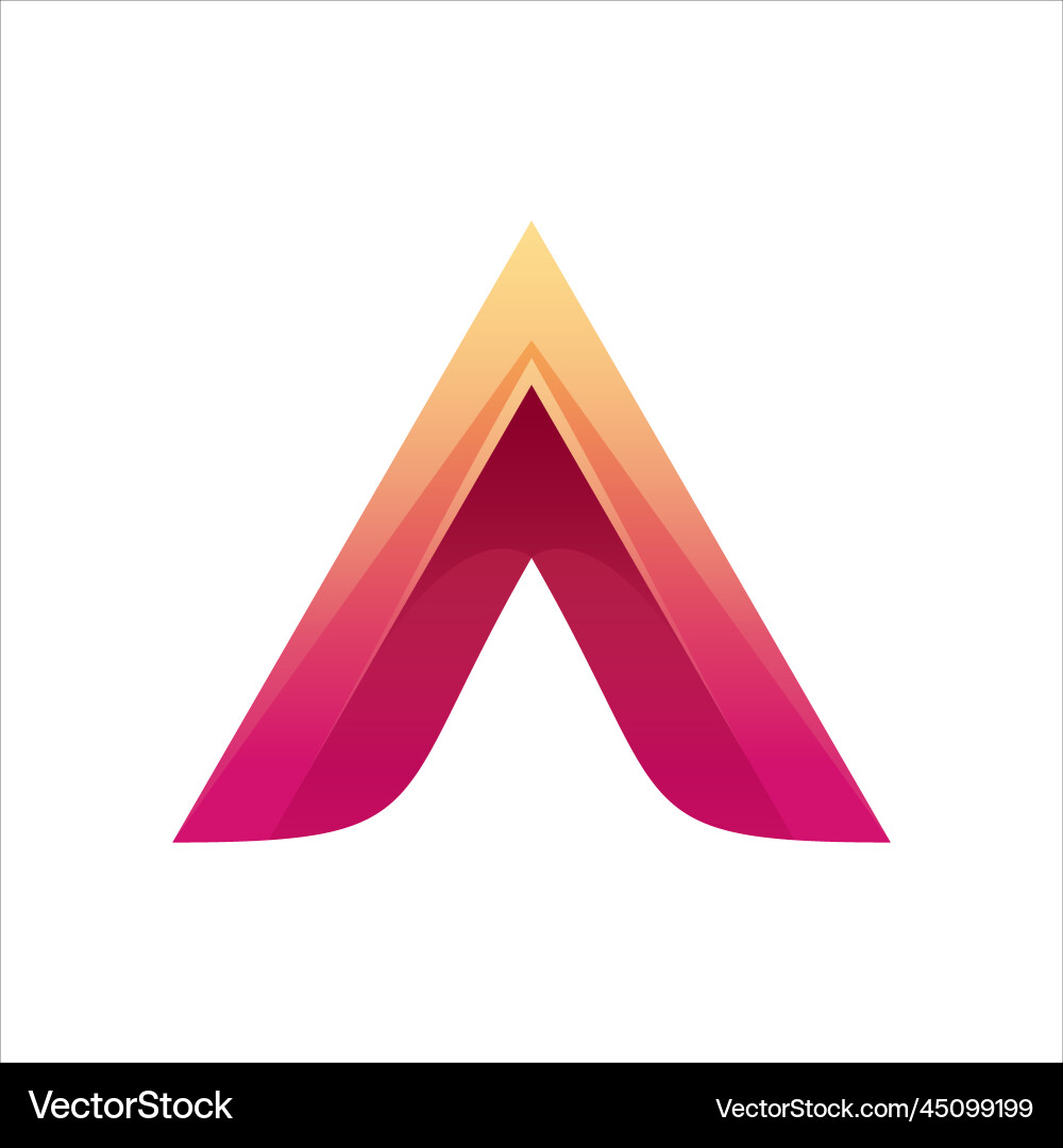 A initial gradient design Vector Image