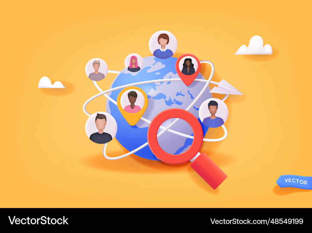 Human resources management and head hunter Human resources management and head hunter vector image