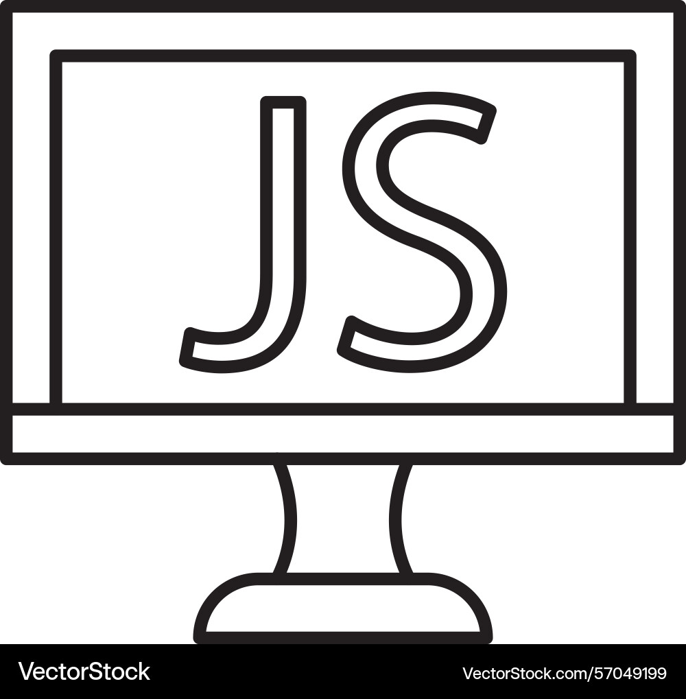 Javascript line icon design Vector Image