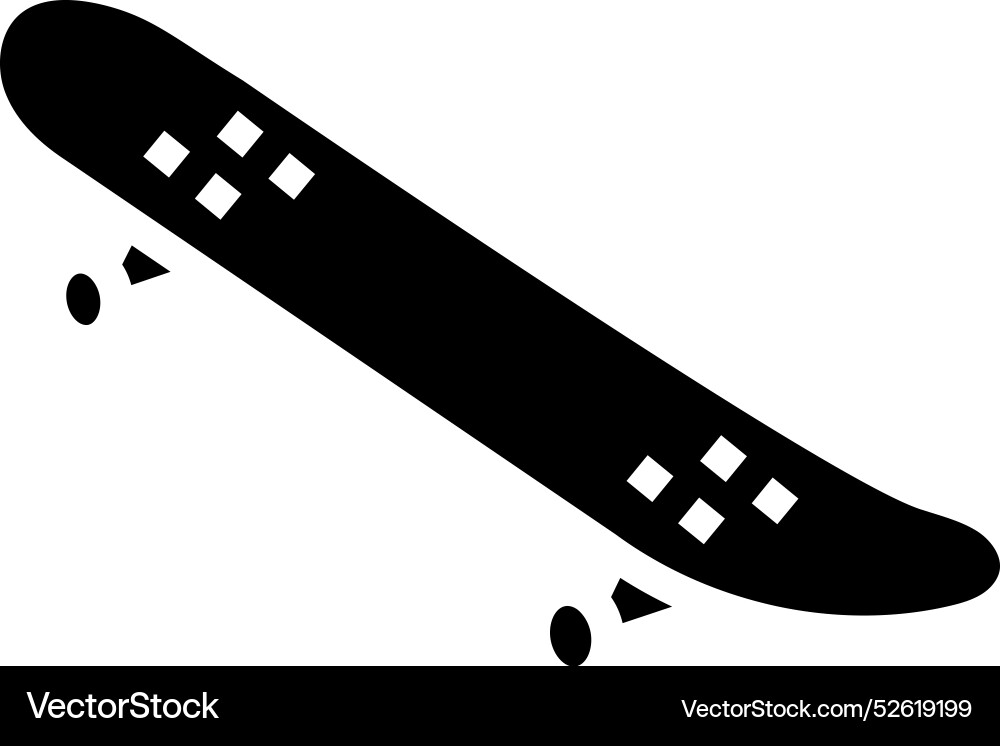 Skateboard Skateboard Sport Glyphen-Symbol Skateboard Skateboard Sport Glyphen-Symbol vektorbild