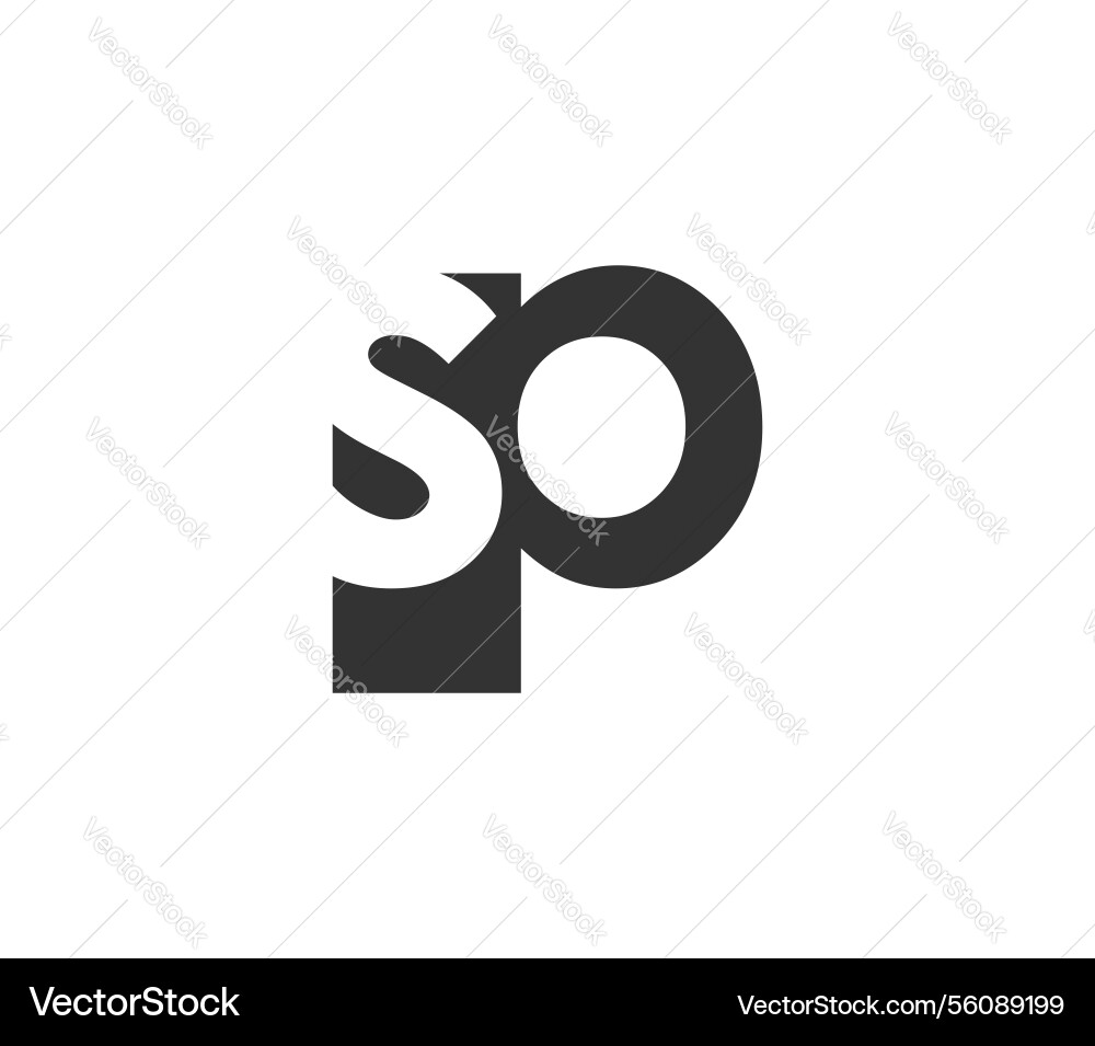 Sp creative geometric initial based modern Vector Image