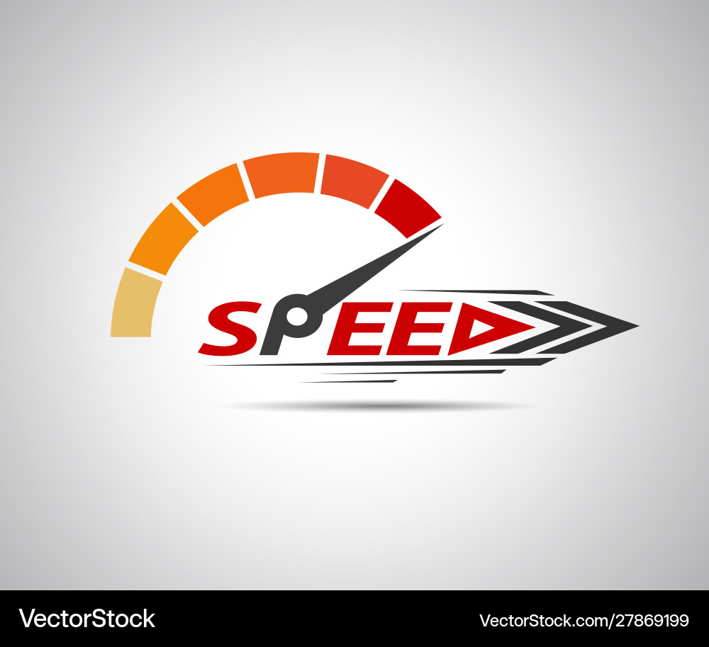 Speed logo racing event with main elements Speed logo racing event with main elements vector image