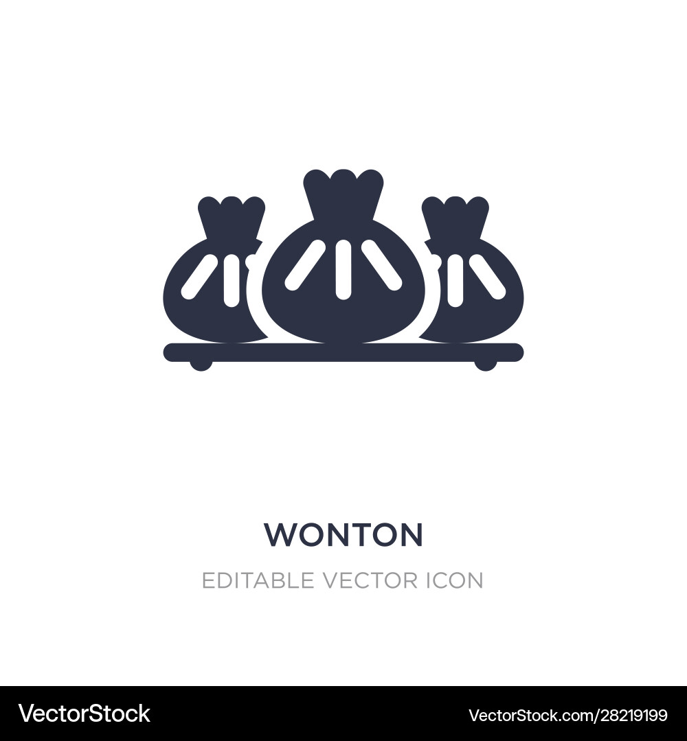 Wonton icon on white background simple element Vector Image