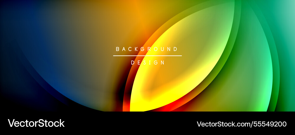 Bright rainbow style color gradient with curve Bright rainbow style color gradient with curve Vector Image