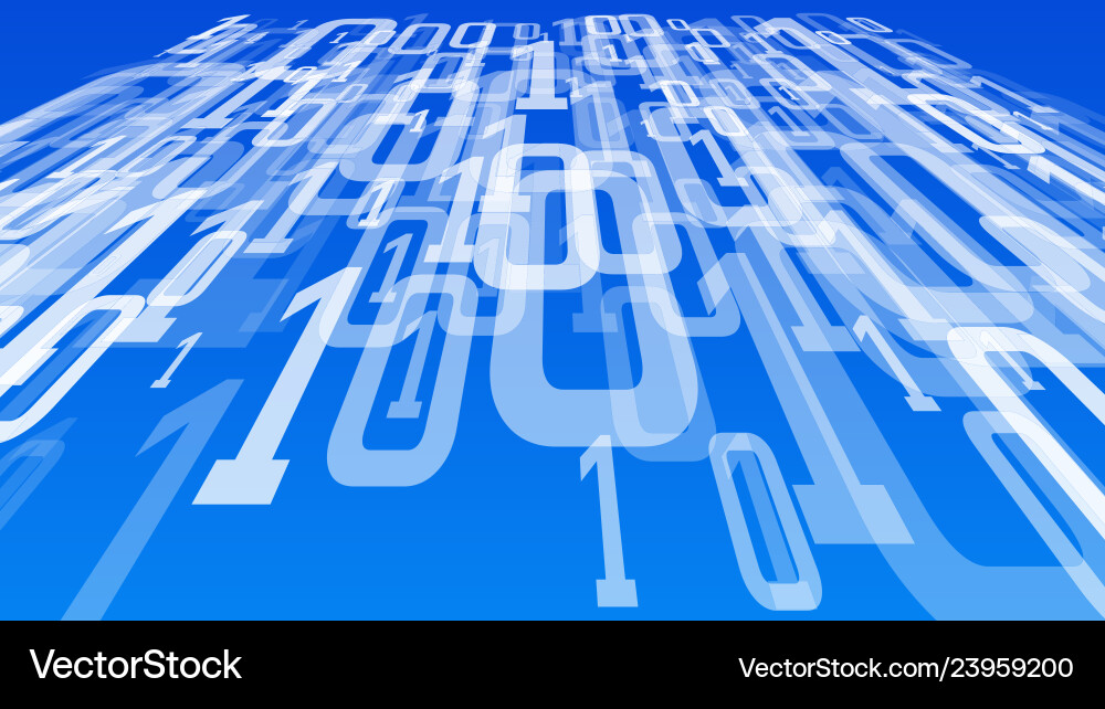 Computer system numbers digital technology data Computer system numbers digital technology data vector image