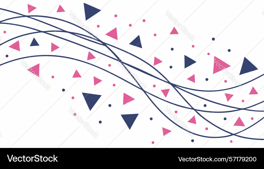 Dynamic decorative swirl with geometric patterns Vector Image