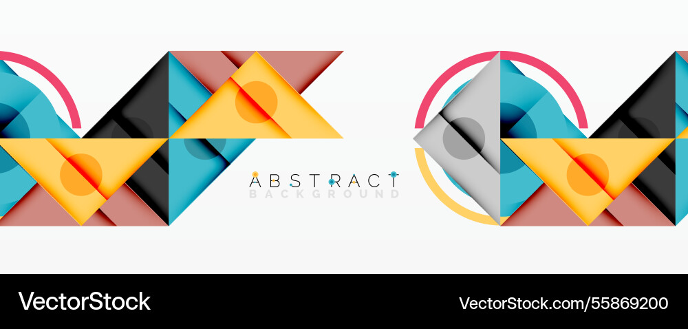 Geometric abstract design with layered triangles Vector Image