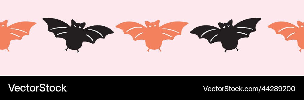 Halloween background pattern border Halloween background pattern border vector image