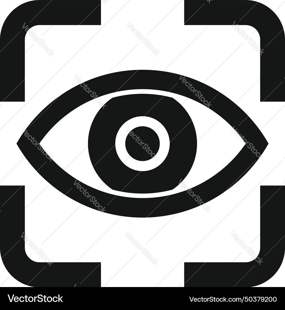 Scan iris eye icon simple access data Scan iris eye icon simple access data vector image