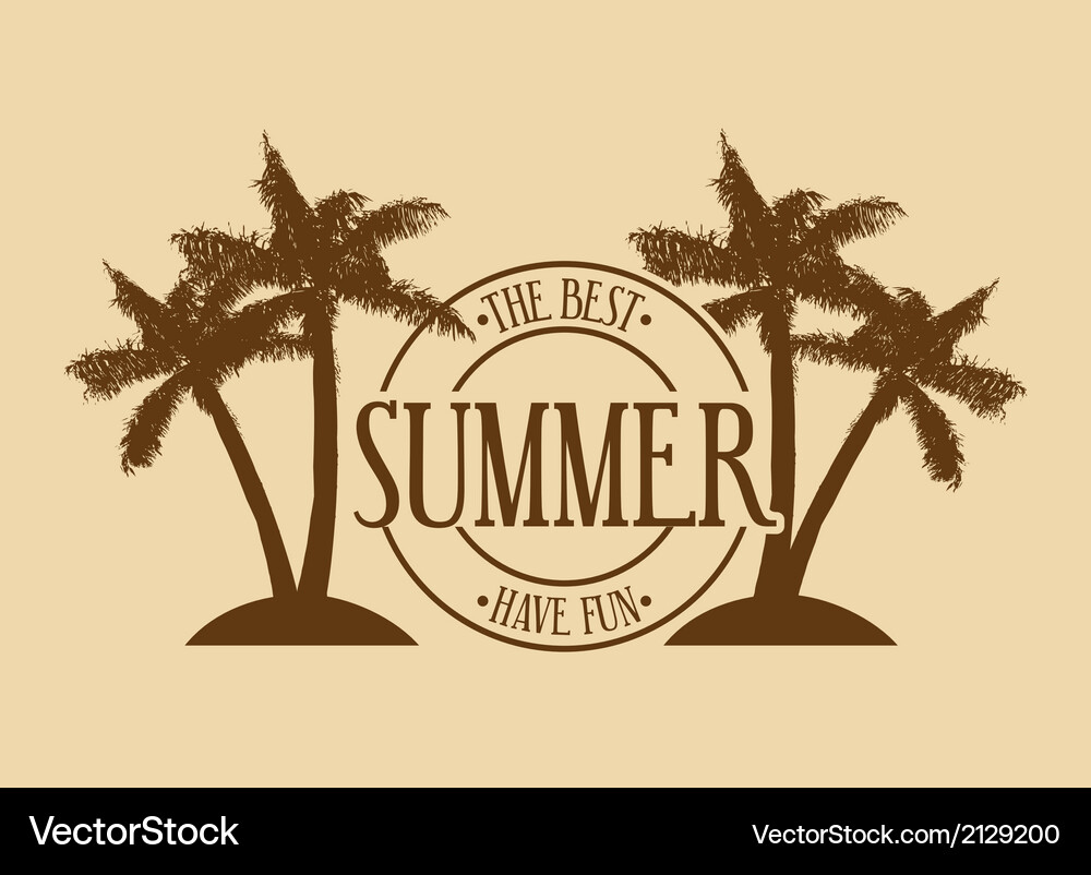Summer design over pink background Vector Image