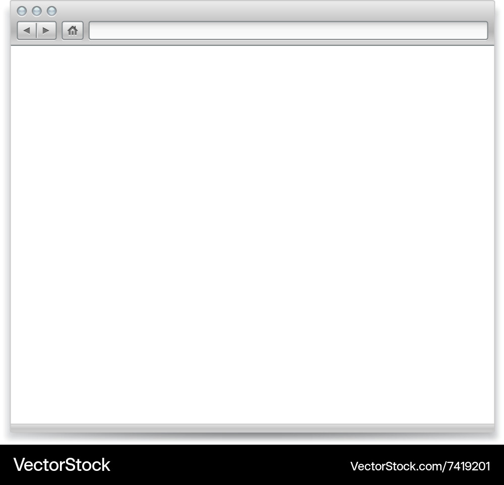 Empty Browser Window vector image
