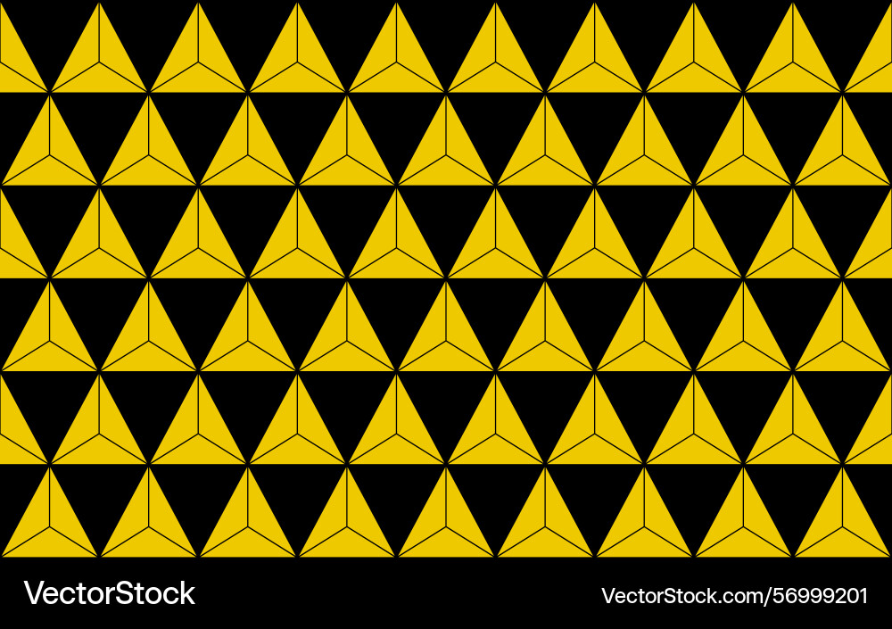 Gold triangles design for pattern and background vector image