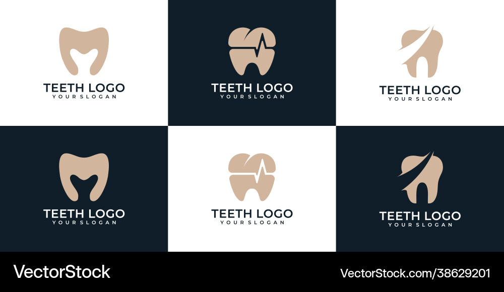 Medical tooth dentist logo inspiration Medical tooth dentist logo inspiration vector image