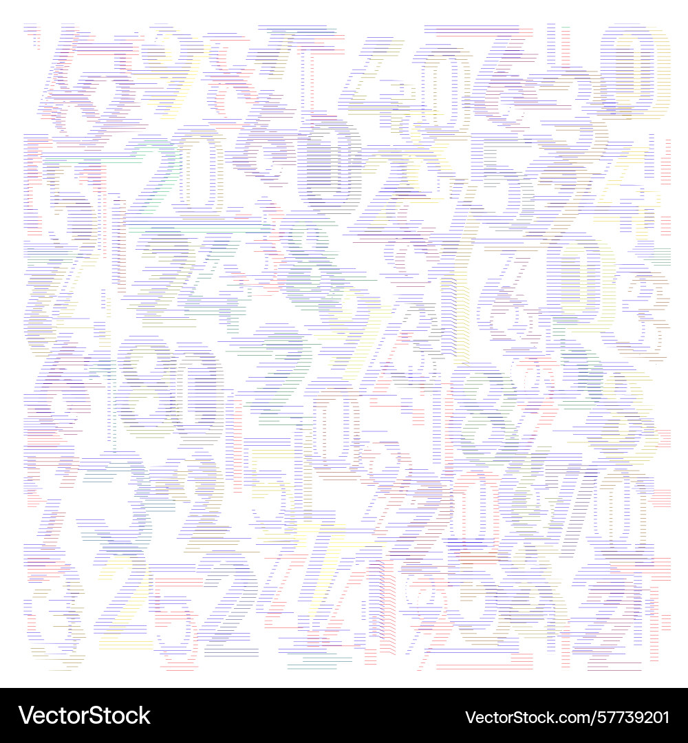 Number outline text effect seamless print Number outline text effect seamless print Vector Image