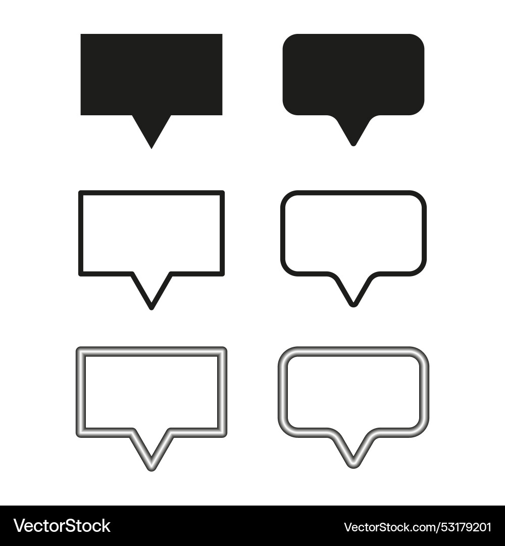 Satz von Sprachblasen-Symbolen Chat und Gespräch Satz von Sprachblasen-Symbolen Chat und Gespräch vektorbild