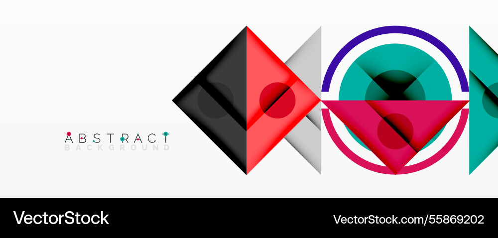 Abstract geometric composition with intersecting Vector Image