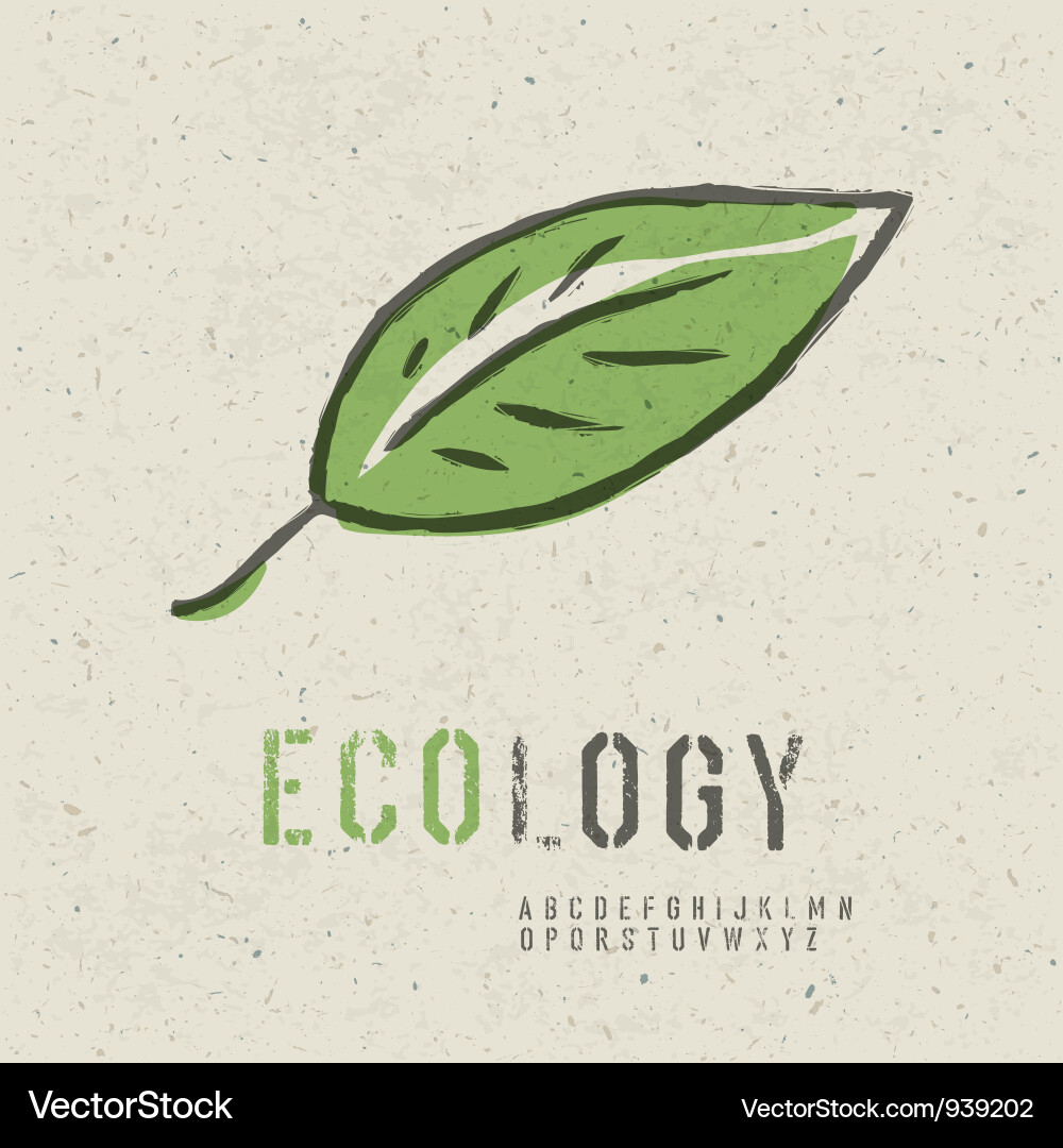 Green Leaf Ecology Concept Royalty Free Vector Image