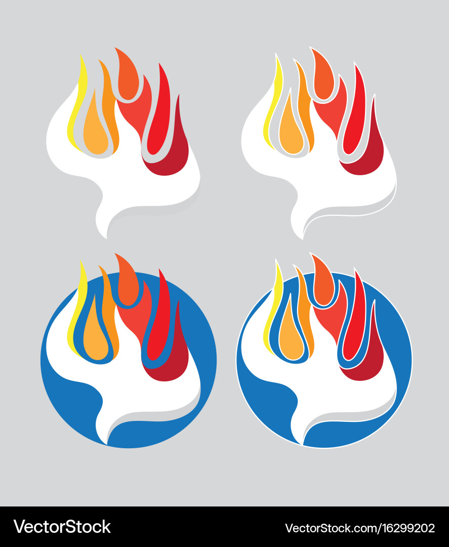 Holy Spirit Flame Logo Vector Image