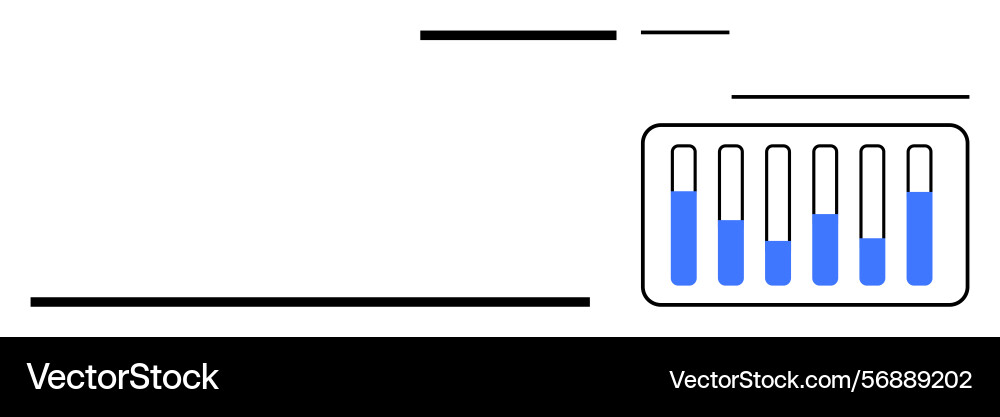 Minimal data visualization with vertical bars Minimal data visualization with vertical bars vector image