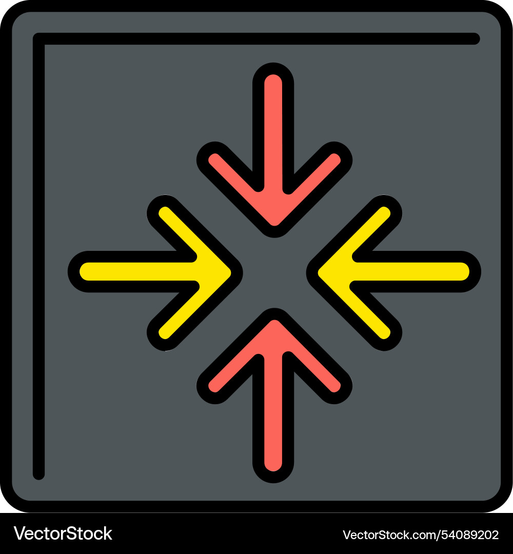 Minimize line filled icon design Vector Image