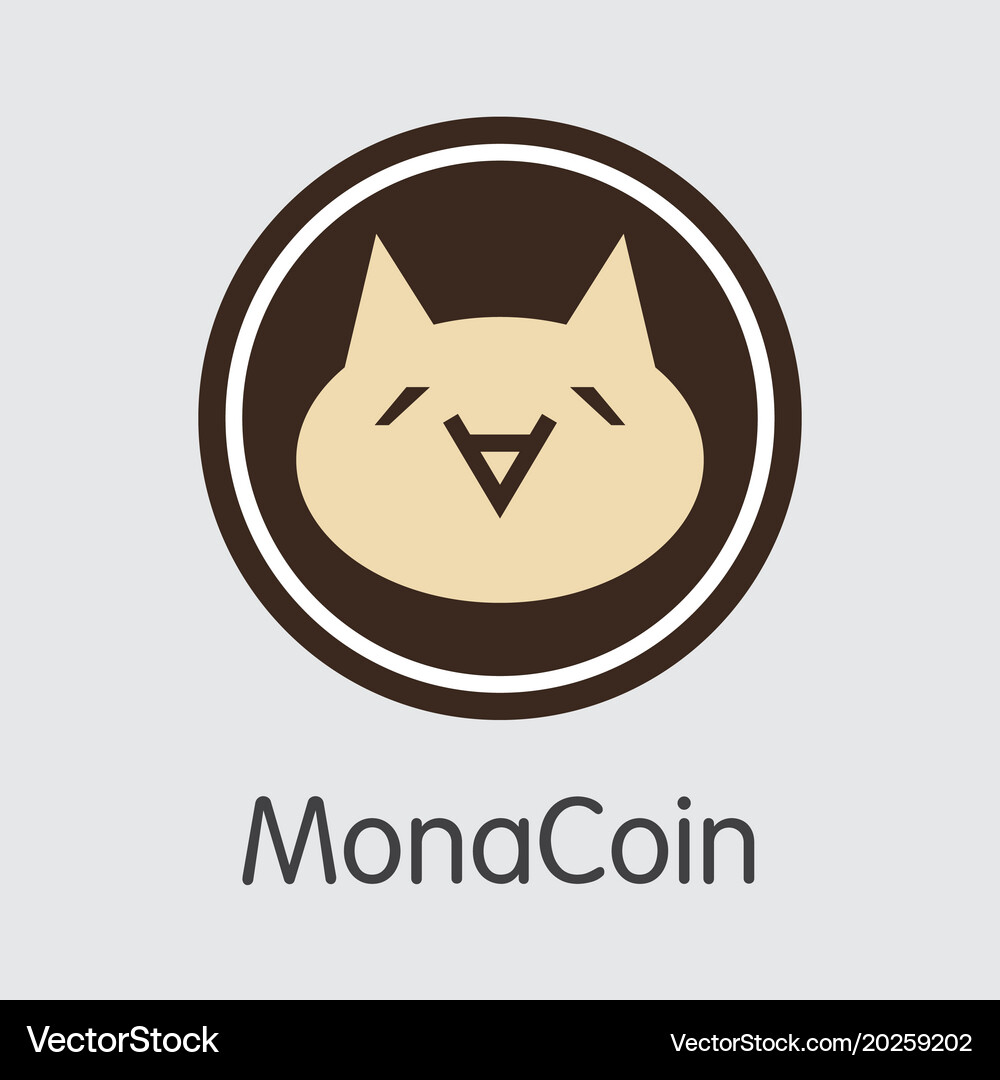 Monacoin - cryptocurrency coin – Royalty-Free Vector | VectorStock