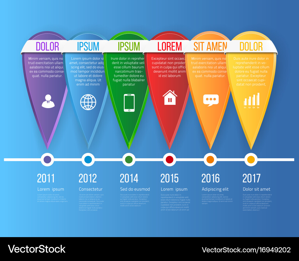 Workflow Steps Infographic Vector Image
