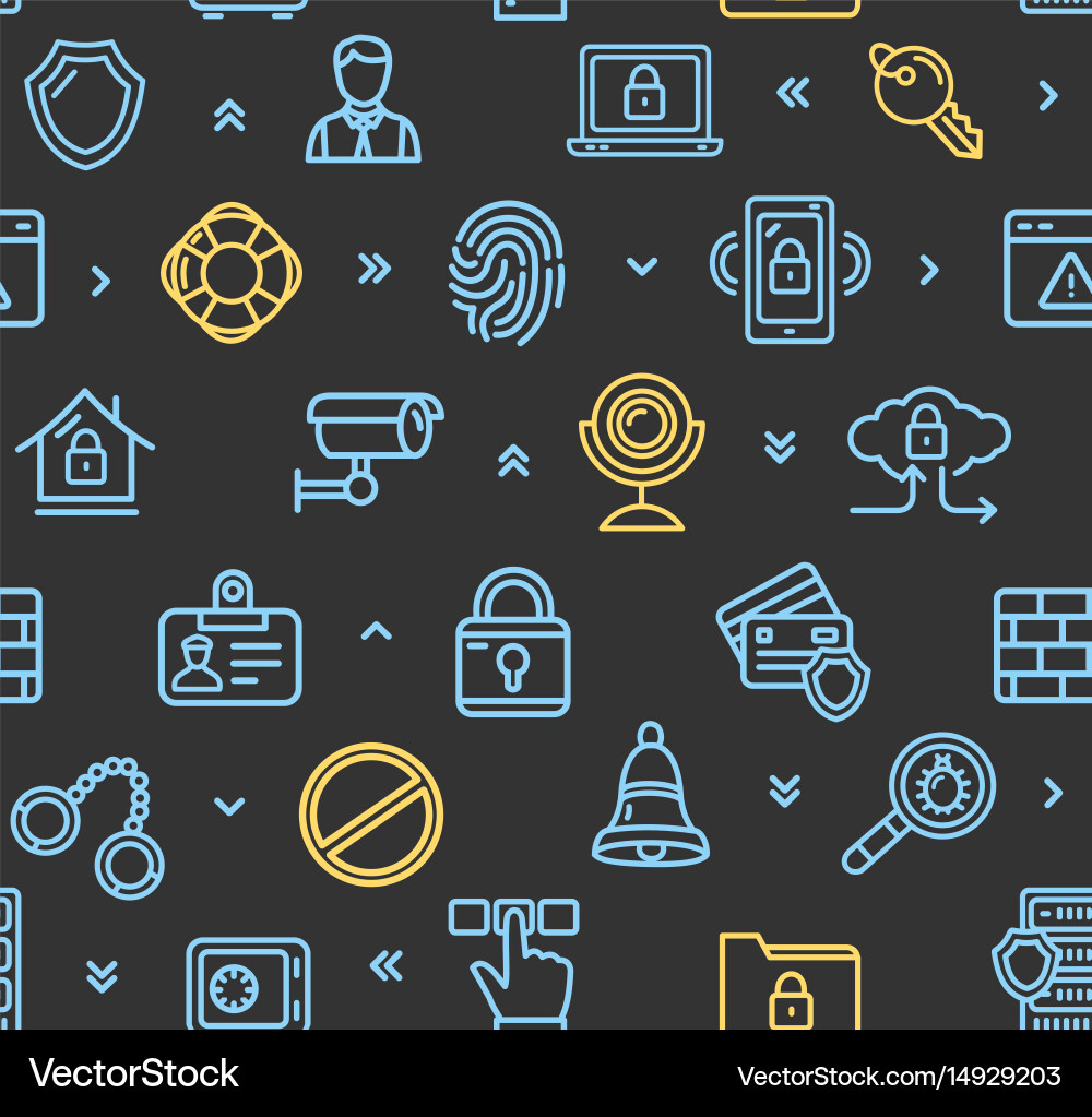 Data security and safe pattern background vector image