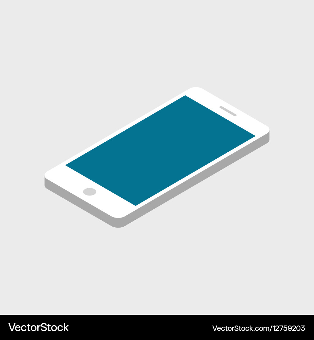 Flat isometric infographic phone Royalty Free Vector Image