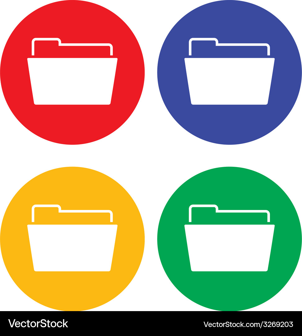 Flat simple folder icon Vector Image