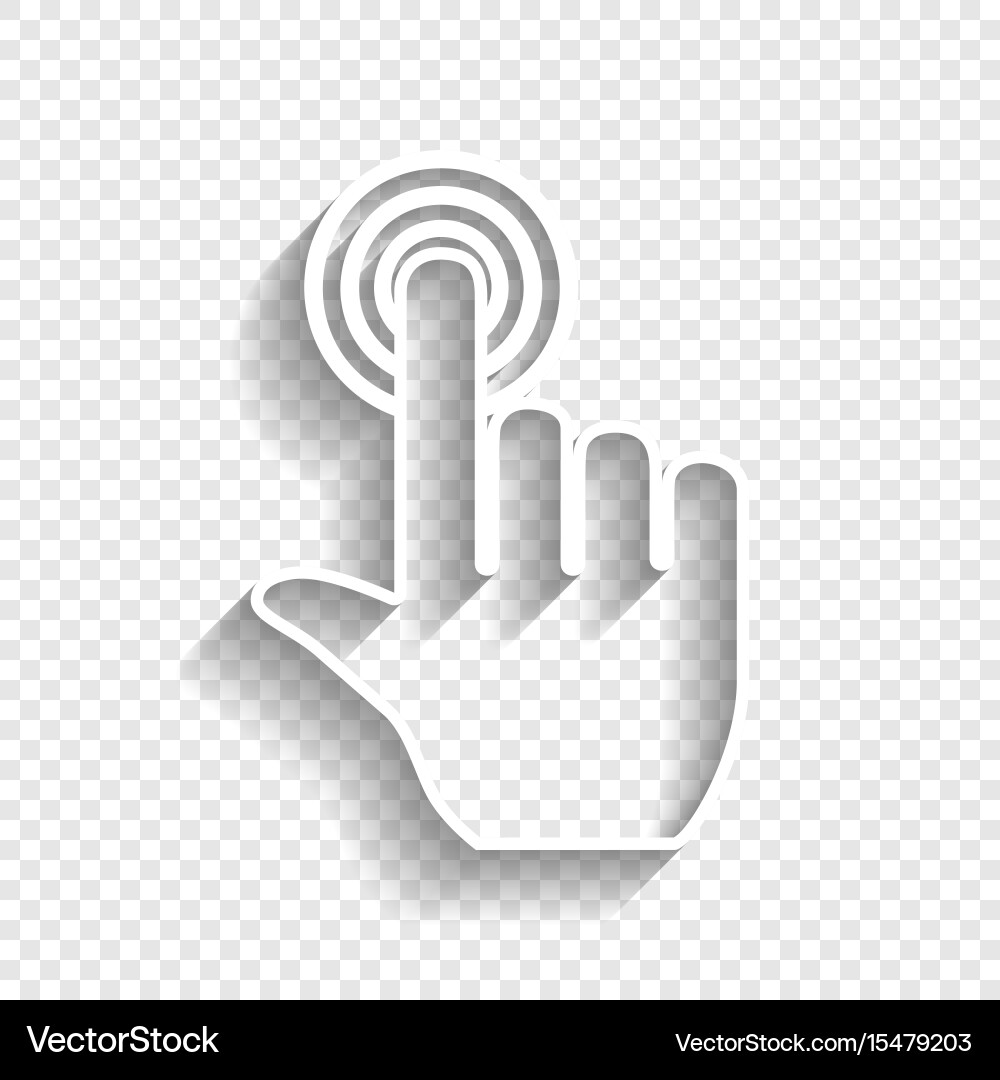 Hand Clicking Button Icon Vector Image