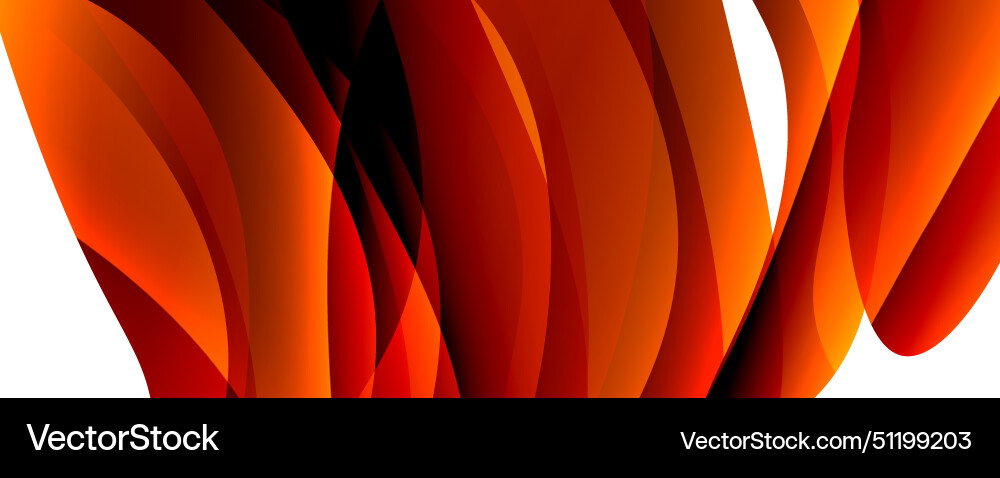 Macro photography of vibrant red and orange wave Vector Image